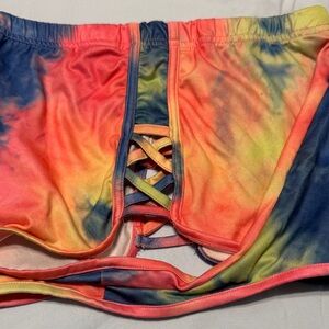 Colorful Tie-Dye Bikini Bottoms
